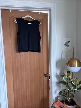 Athleta Black Cropped Tank Top